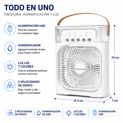 AirFresh™ Ventilador Portátil 3 en 1